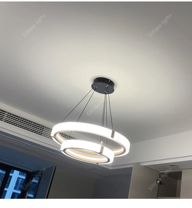 Modern design creative round simple chandelier ring Lights suitable for living room bedroom restaurant home round Pendant Lights