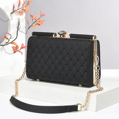 New Women Handbags Fashion Embossed Craftsmanship Portable Shoulder Bag Top-handle Diamond Ladies Bag Wedding Party Bags