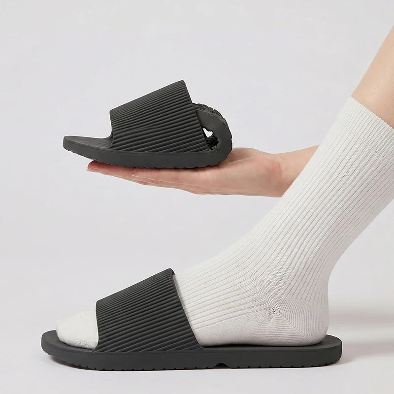 Foldable Travel Slippers for Women Men Non Slip Soft Sole Lightweight Bathroom Shower Slippers Quick Dry EVA Hotel Beach Shoes