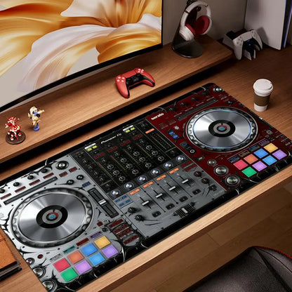 Radio Dj Workbench Mouse Pad Gamer XL Large HD HYBXAXC Desk Mats MousePads Natural Rubber Carpet Anti Slip Laptop Mice Pad
