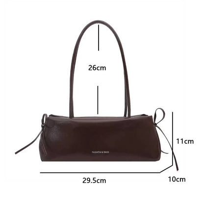 New Solid Color Women's Handbag Soft Pu with Knot Shoulder Bag Underarm Bag Lady Designer Bags Luxury Bolsa Feminina handbags