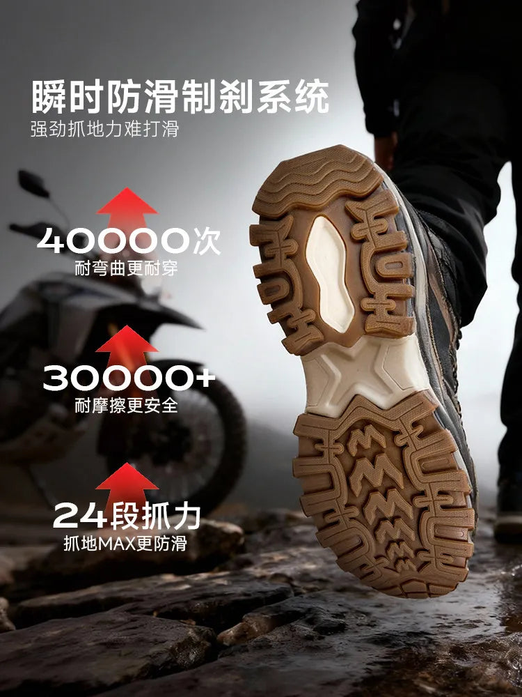 Motorcycle Boots Men Breathable Anti Slip Wear-resistant Riders Boots Outdoor Off-road Motocross Shoes﻿﻿