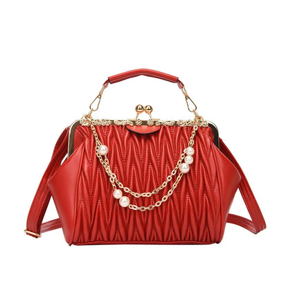 New Summer Women's Shoulder Bag Thick chain Handbag Sense of luxury Ladies Clouds Crossbody Messenger Bags Designer PU Women Bag
