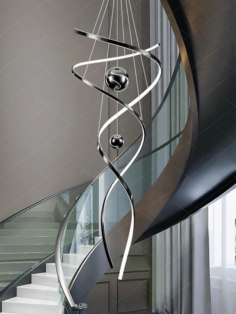 Modern home decor led lights pendant light lamps forstaircase Chandeliers for living room hanging light indoor lighting