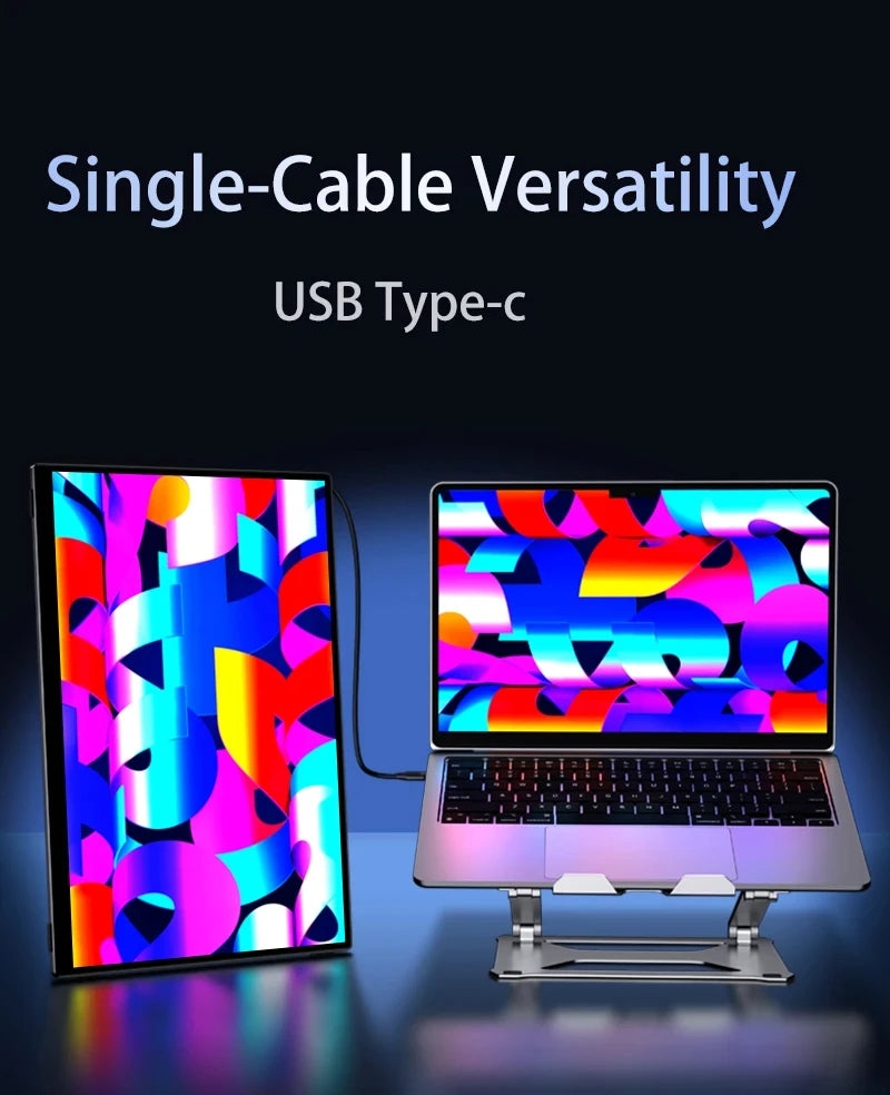 15.6" FHD Touchscreen Portable Monitor 13500mAh Battery 1920*1080P IPS 100%DCI-P3 Display For PC Laptop Macbook Phone PS4/5 Xbox