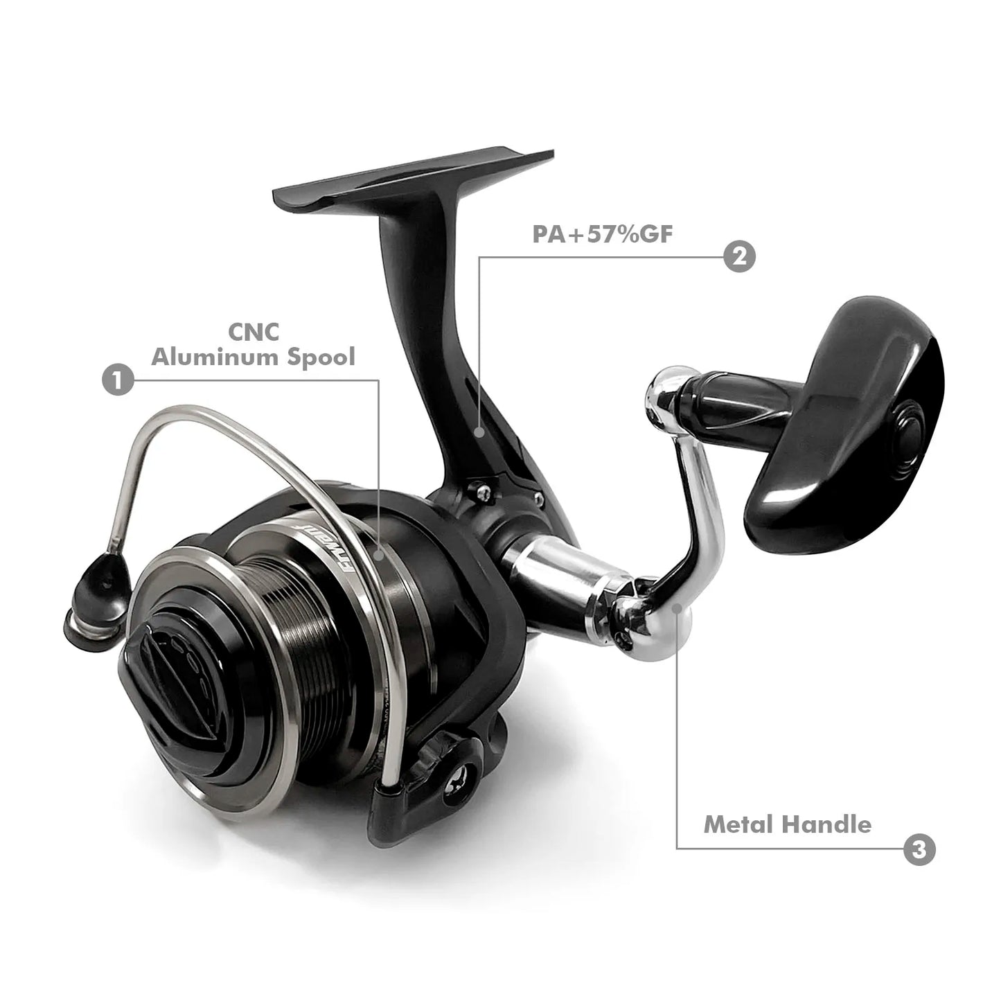 5.0:1 Spinning Fishing Reel Shallow Spool Max Drag 10kg 8BB Bass Pike Fishing For Carp fishing Wheel Salt Water Fishing Reel