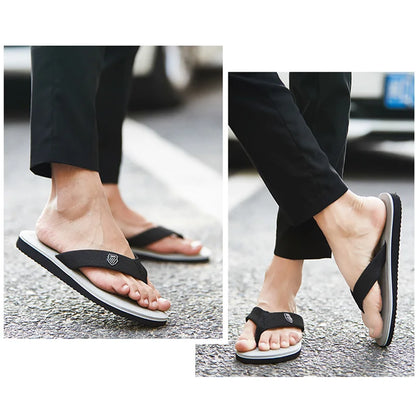 Casual Slippers For Men Flip Flops Beach Sandals Summer Non-Slip Flat Slides Men Slippers Indoor House Shoes Man Male Slipper