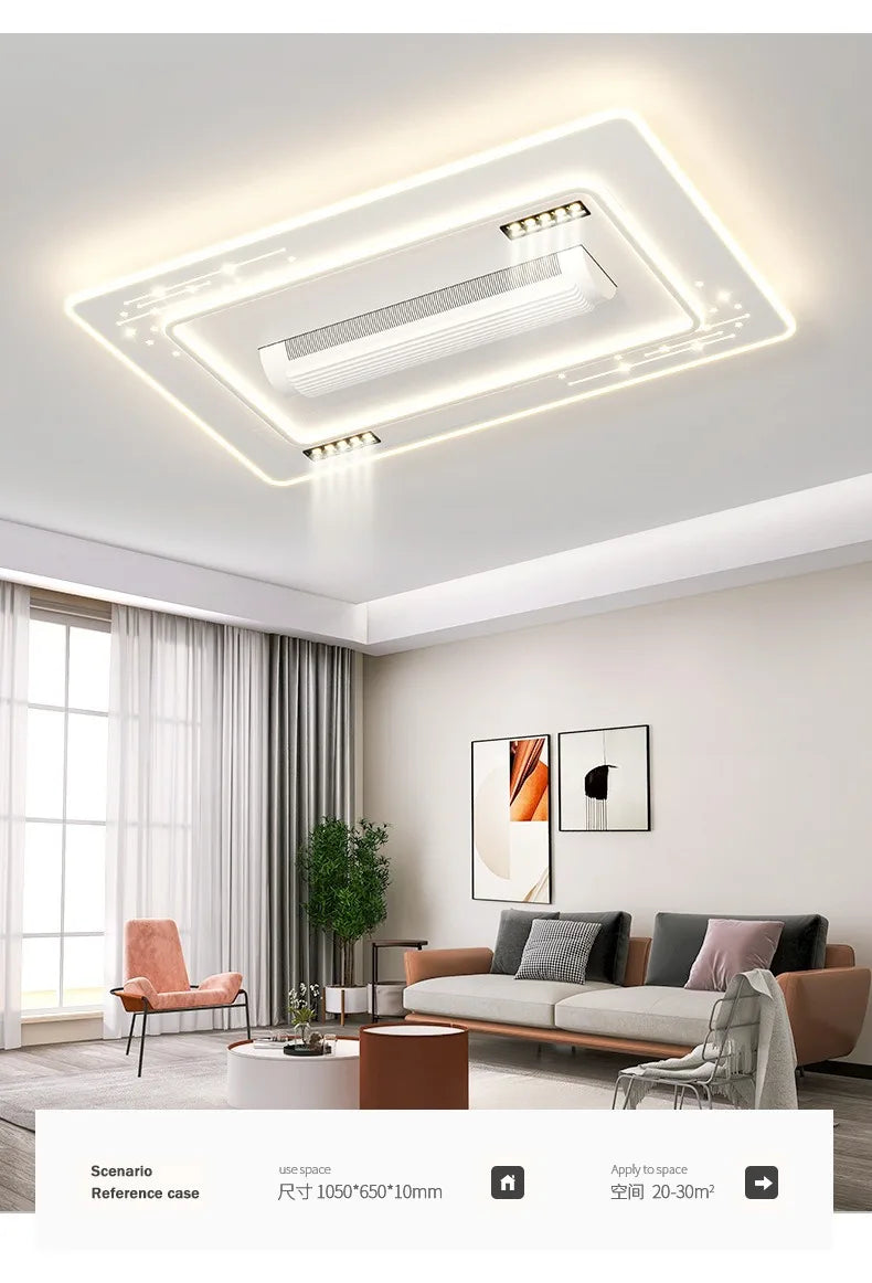 Modern LED Leaf Free Ceiling Fan 6-speed Ceiling Light Remote Control Living Room Bedroom Children's Room Fan Light Home Lightin