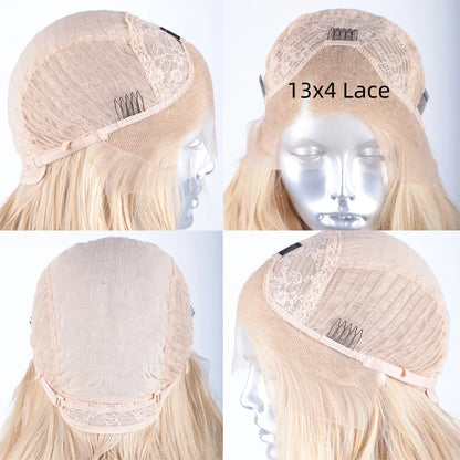 AIMEYA Long Straight Lace Wigs 13X4 Lace Frontal Free Part Synthetic Hair Wig with Special Hairline For Women Cosplay Black Wigs
