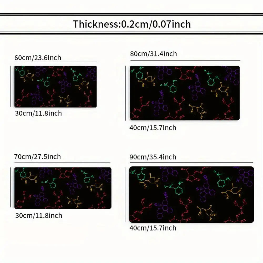 Cool Keyboard Mouse Pad Large Computer Office Game Table Mat Rubber Anti-slip Stitched Edge Keyboard Mats 60x30 Desk Pads