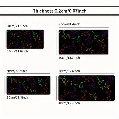 Cool Keyboard Mouse Pad Large Computer Office Game Table Mat Rubber Anti-slip Stitched Edge Keyboard Mats 60x30 Desk Pads
