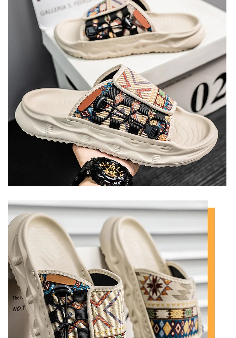 Summer Slippers Mens Shoes Casual Beach Sandals Outdoor Slides Walking Comfort Luxury Designer Lightweight Fashion Home Slippers