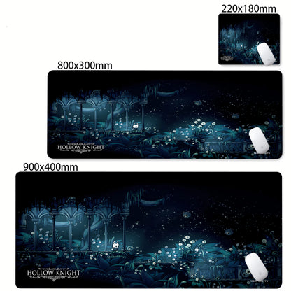 Gaming Mouse Pad Black And White Rubber Office Computer Mouse Mat Hollow Knight Anime Big Mousepad Gamers Desk Keyboard Mats