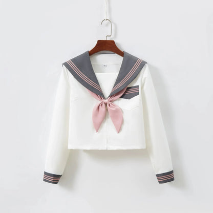 Student JK Uniform Women's High School Korean Chinese School Uniforms Navy Sailor Outfit Short Sleeve Suit Japan Seifuku Girl