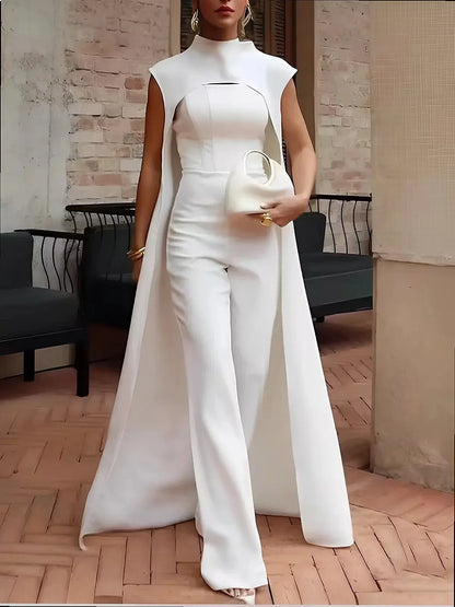 Summer Jumpsuit Women Sleeveless Long Jumpsuits Wide Leg Pants Overall Playsuit Matching Set