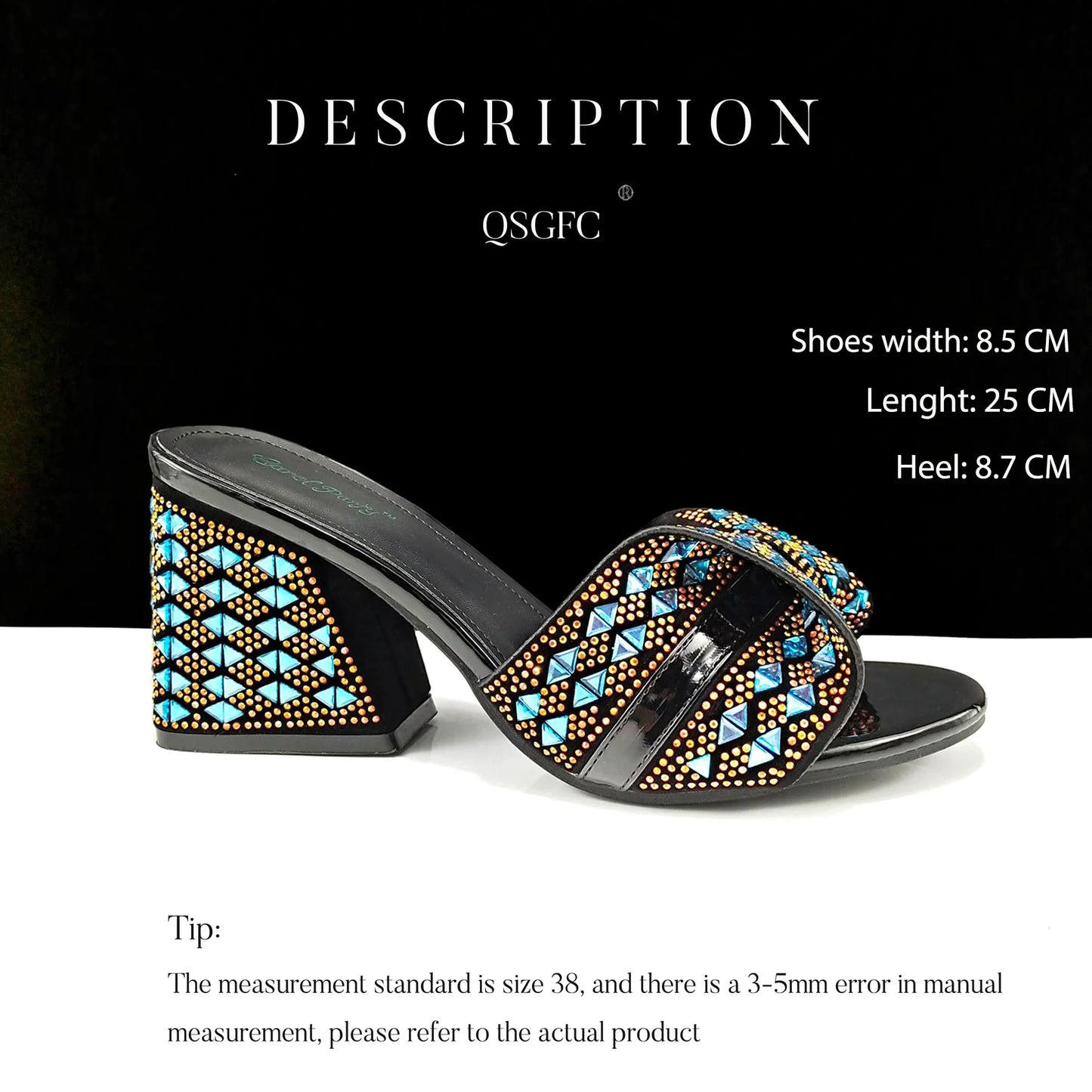 QSGFC Italian Style Women Banquet Shoes And Bag With Rhinestone Decoration Three-Dimensional Small Bag Match Women High Heel