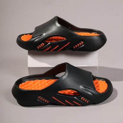 Men's Massage Slides Ultra Soft Cloud Slippers Thick Sole Non-slip Indoor Outdoor Sandals Casual Beach Flip Flops Big Size 48 49