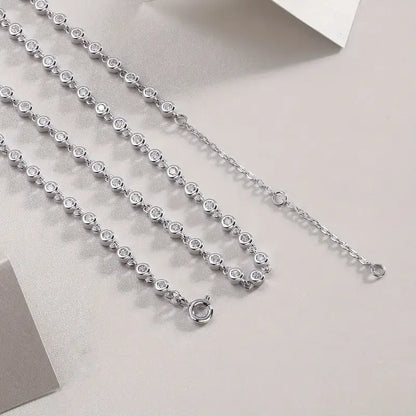 S925 moissanite necklace, tennis necklace, men and women temperament fashion party engagement wedding anniversary wedding gift