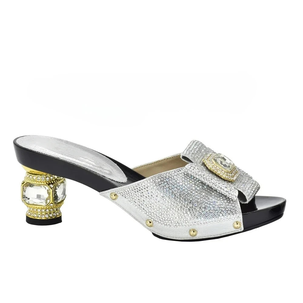 New Nigerian Women Party Pumps High Heels Designer Shoes Women Luxury 2025 Italian In Women High Quality African Wedding Shoes