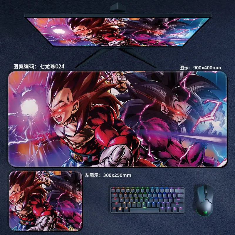 High Quality Print Dragon Ball Leather Mouse Pad Oversized Japanese Anime Nostalgic Son Goku Desk Mat Keyboard Pad Notebook Pad