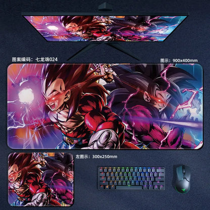 High Quality Print Dragon Ball Leather Mouse Pad Oversized Japanese Anime Nostalgic Son Goku Desk Mat Keyboard Pad Notebook Pad