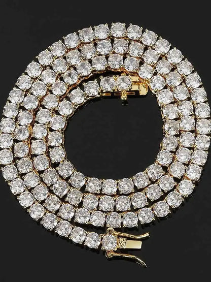 Luxury D VVS1 Moissanite Tennis Necklace 3/4/5/6mm 925 Sterling Silver for Women Exquisite Jewelry Simulated Diamond Gifts