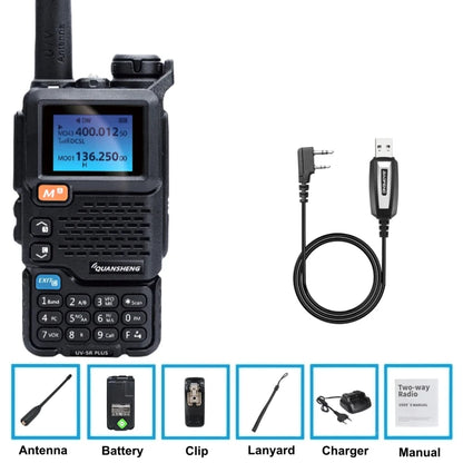 Quansheng Uv-5R Plus Walkie Talkie Dual Band Am Vhf Uhf Ham Radio For Baofeng Uv-5R Two Way Radio Outdoor Camping Hiking