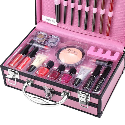 Professional Beginner Travel Portable Makeup Set Box Suitcase Kit Lipstick Brushes Nail Polish Set For Make up Eyeshadow Palette