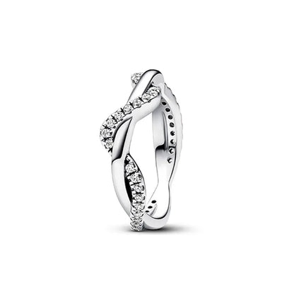European New 925 Silver Heart-Shaped,Floral,Square Ring Suitable for Exquisite High-Quality Jewelry for Women at Wedding Parties