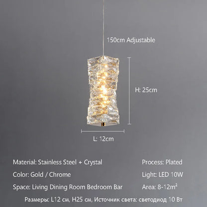 Luxury K9 Crystal Chandelier Dimmable Ceiling LED Pendant Lights Home Living Room Bedroom Indoor Atmosphere Decorative Lighting