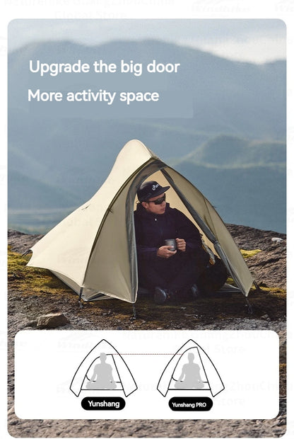 Naturehike Cloud Up Pro Tent Ultralight 1.36kg 1-2 Person 20D Waterproof Three Seasons for Camping Outdoor Hiking Backpack Tent