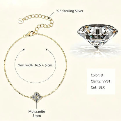 Round Brilliant Cut 3mm D VVS1 Moissanite Lariat Necklace 925 Sterling Silver Y Shape Drop Chain Fine Jewelry for Women