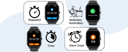 Jxrev Smart Watch, 1.85" Sports Watch for IP68 Waterproof, 110+ Sport Modes, Fitness Activity Tracker, Ultra Thin Watch.