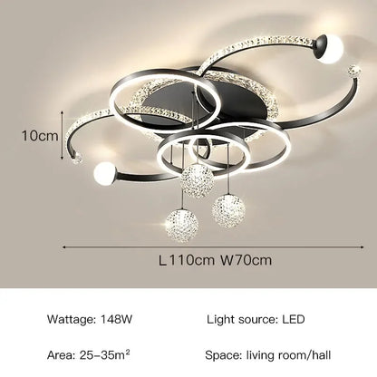 Modern Luxury LED Ceiling Chandeliers Lamps Design Creative Suspension Pendant Lights Home Decor Items Living Room Bedroom Villa