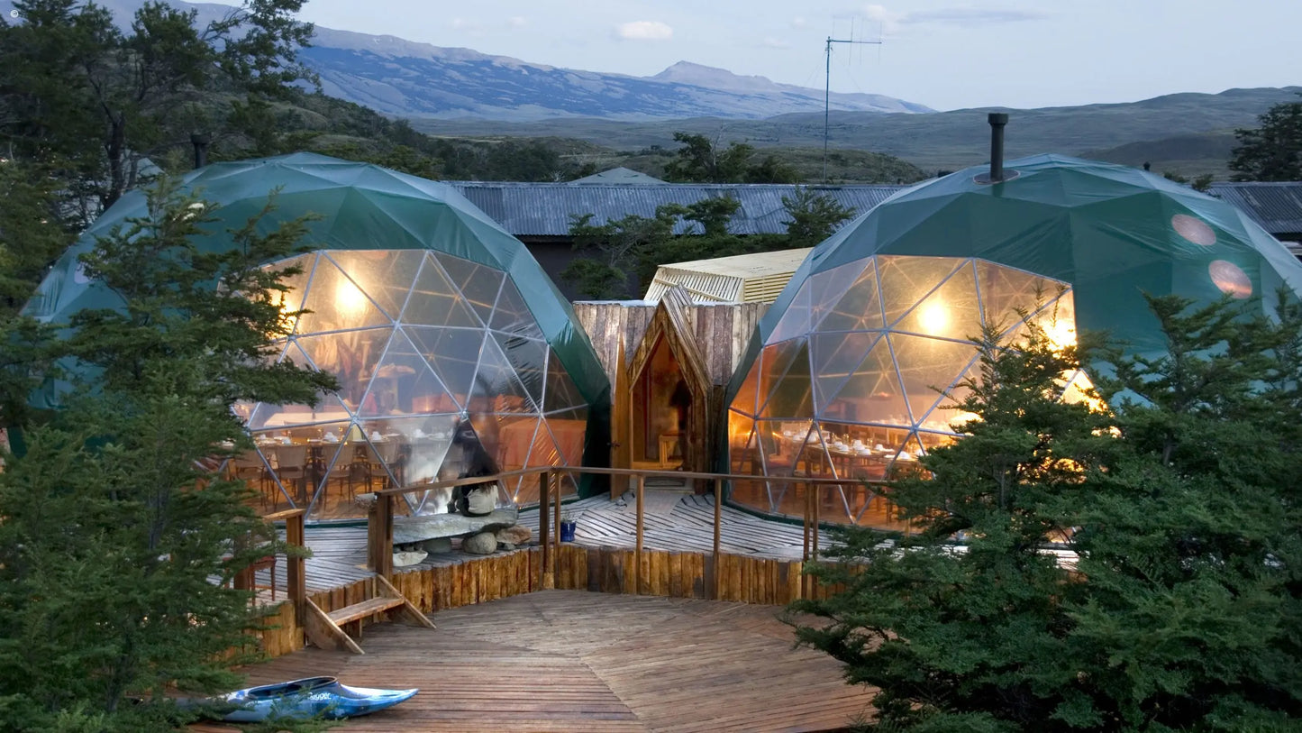 Luxury PVC Geodesic Dome Tent for Outdoor Glamping for Families on Vacation Events Camping in Iceberg Surroundings