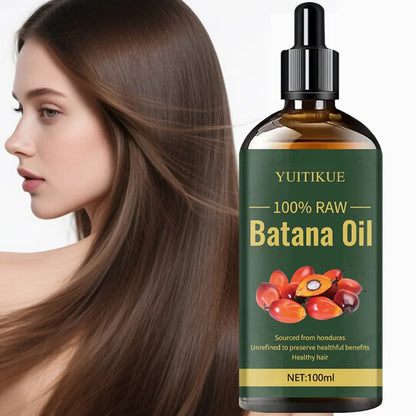 YUITIKUE 100ml Batana Hair Oil is suitable for moisturizing hair, smoothing dry and coarse hair, adding shine and smoothing hair