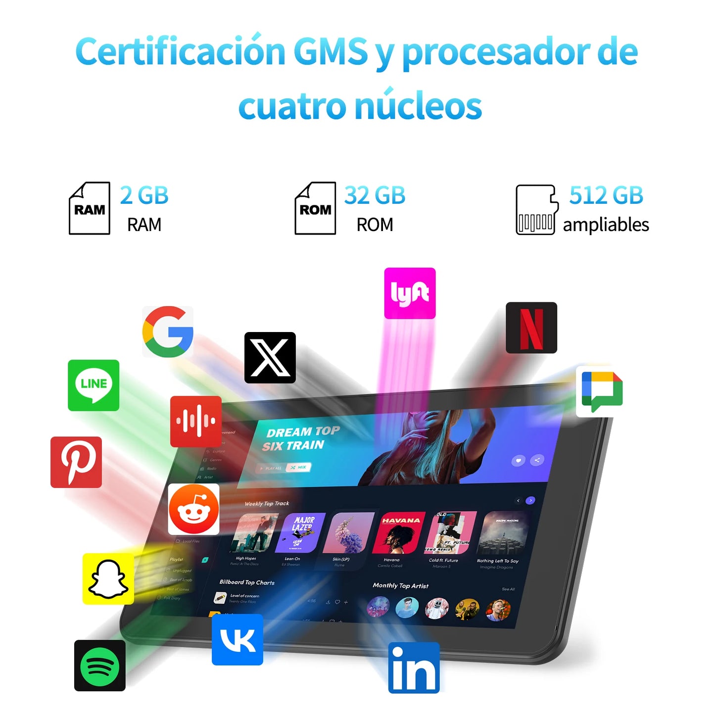 PRITOM 7 Inch Tablet PC 32 GB Android 13 with Quad Core Processor HD IPS Display Dual Camera WiFi with PU Protective Case