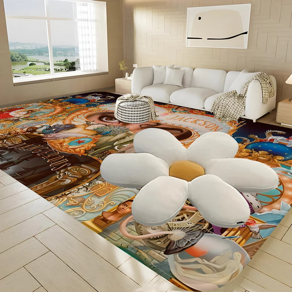 Michael Jackson Hallway Carpet INS Style Soft Bedroom Floor House Laundry Room Mat Anti-skid Bedside Area Rugs