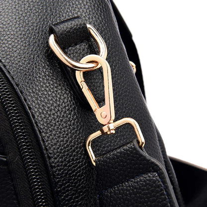 2024 New Fashionable Women's Backpack High Quality Soft Leather Women Shoulder Bag Famous Luxury Brand Female Handbag Sac A Main