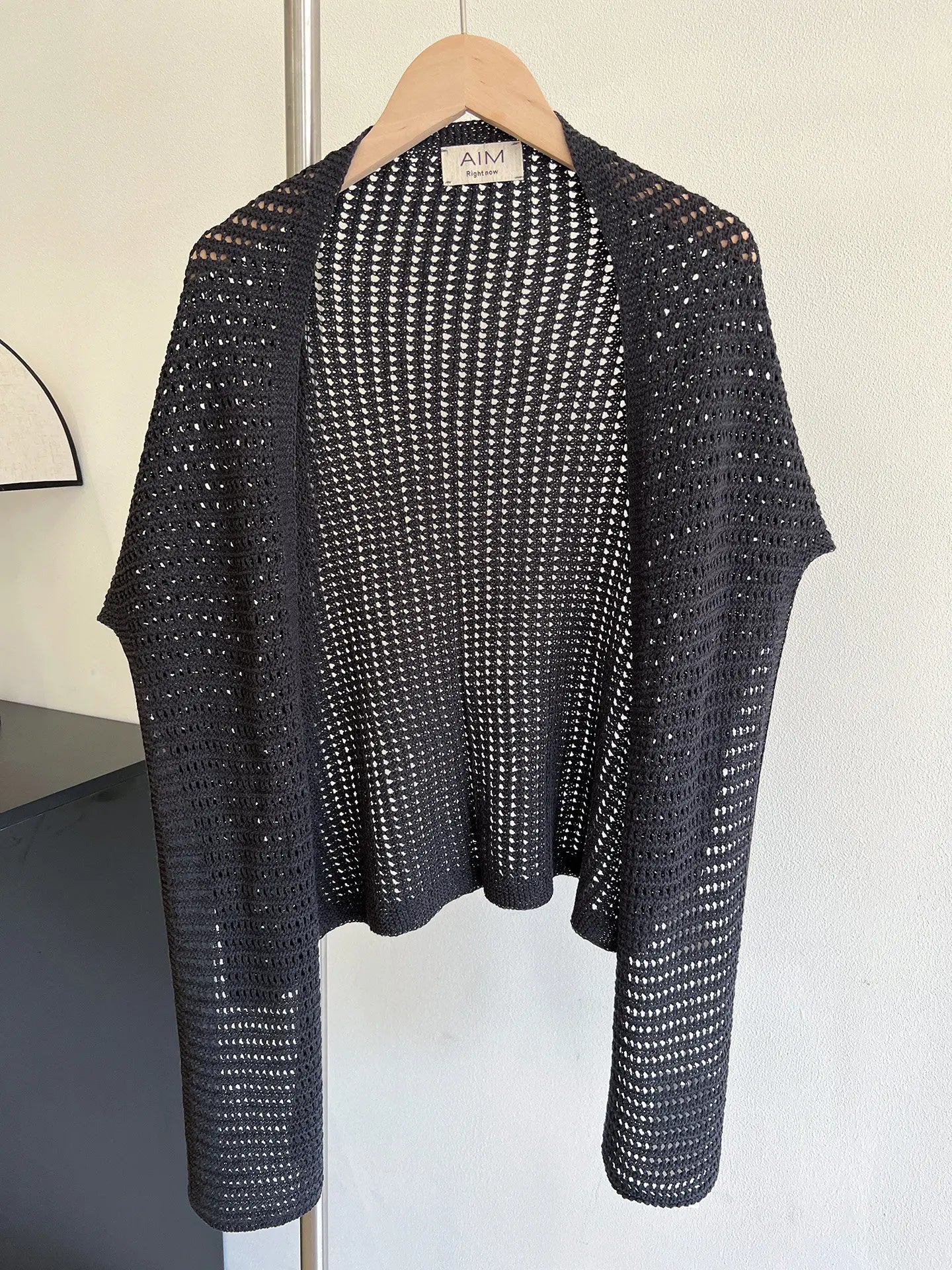 Knitted Hollow T-shaped Shawl for Women 2026 Summer New Thin with Wool Knot Decoration Sun-protective Vest on The Shoulders