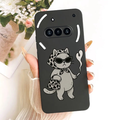 Casing For Nothing Phone (3a) A059 Cover For Nothing Phone 3a Case Silicone Cute Cat Fashion Butterfly Funny Painted