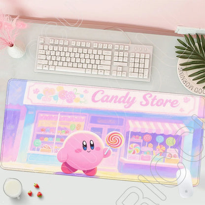 HD Printing Mouse Pad Laptop Extended protective Pad Computer Game Mousepad Cartoon K-Kirby PC Accessories Keyboard XXL Desk mat