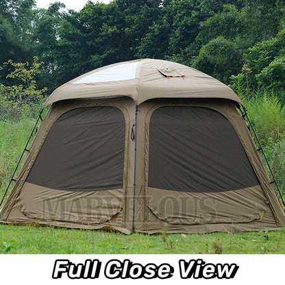 Hot Selling Large Connectable Big Family Camping Tent Dia. 460cm Geodesic Dome Tent with Modular Pod Tent Design 5 Bedrooms