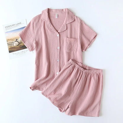 Short Sleeved Shorts Pijama Suit for Women Casual Wear Fashion Style 2 Pcs Pajama Set Summer Thin Women's Sleepwear Clothes