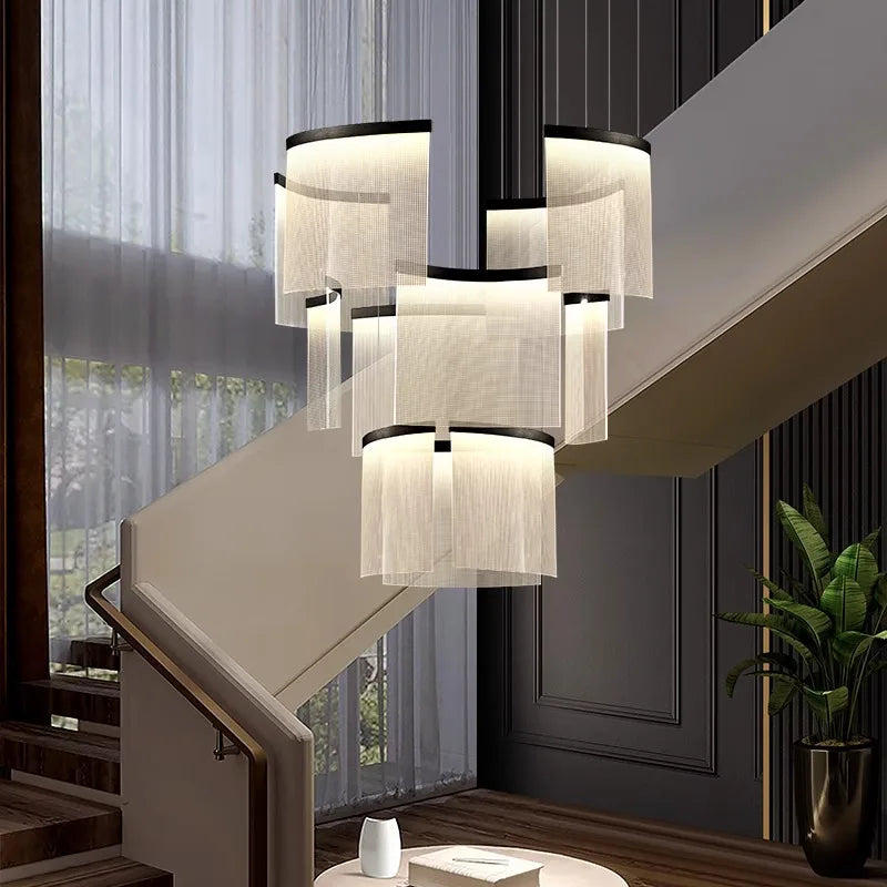 Modern home decor led lights pendant light lamps forstaircase Chandeliers for living room hanging light indoor lighting