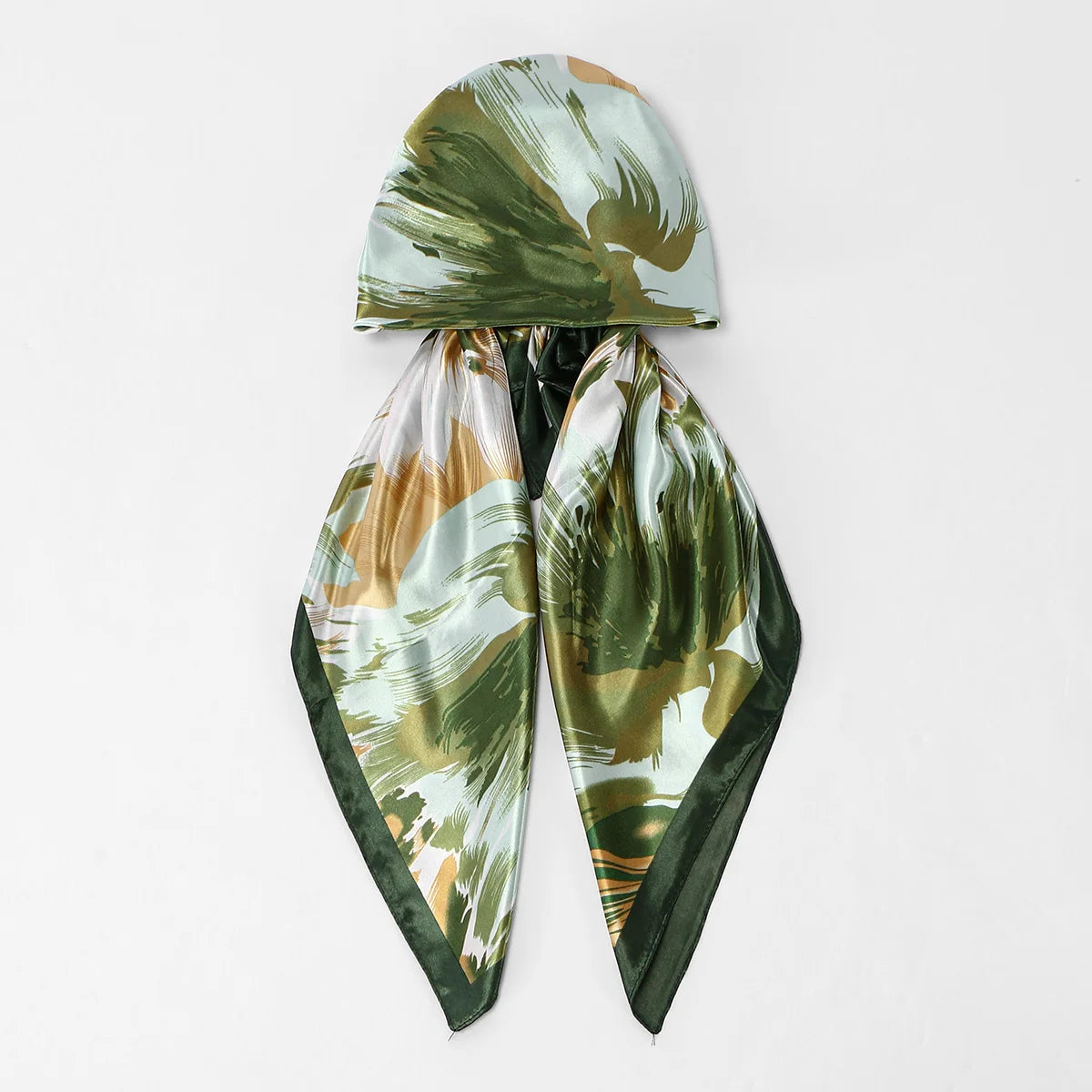 New Muslim Satin Silk Instant Hijabs Scarf Printed Turban Thick Hijab Cap Night Cap Women Ramadan Elastic Satin Hair Bonnet Eid
