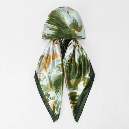 New Muslim Satin Silk Instant Hijabs Scarf Printed Turban Thick Hijab Cap Night Cap Women Ramadan Elastic Satin Hair Bonnet Eid