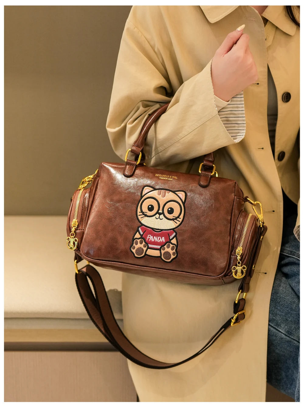Fashion Luxury Brand Ladies Shoulder Bag Cartoon Bear Women's Crossbody Bag High Quality Tote Bag Waterproof Women's Hanbags