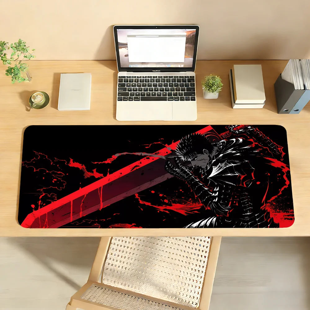 Retro Classic Comics B-berserk Mouse Pad Anti Slip Rubber Edge Locked Thickened Laptop Gaming Desk Mat