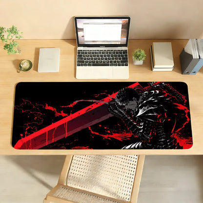 Retro Classic Comics B-berserk Mouse Pad Anti Slip Rubber Edge Locked Thickened Laptop Gaming Desk Mat
